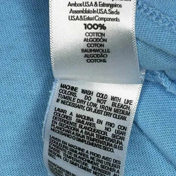 MOTHER Shirt Womens M Blue The Mock 10 Tee Mock Neck Sleeveless Pocket Cotton - Picture 5 of 9